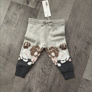 Janie and Jack Gray and Black Leggings